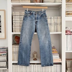 Classic faded blue vintage Levi's 501 jeans perfect worn condition